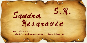 Sandra Mesarović vizit kartica